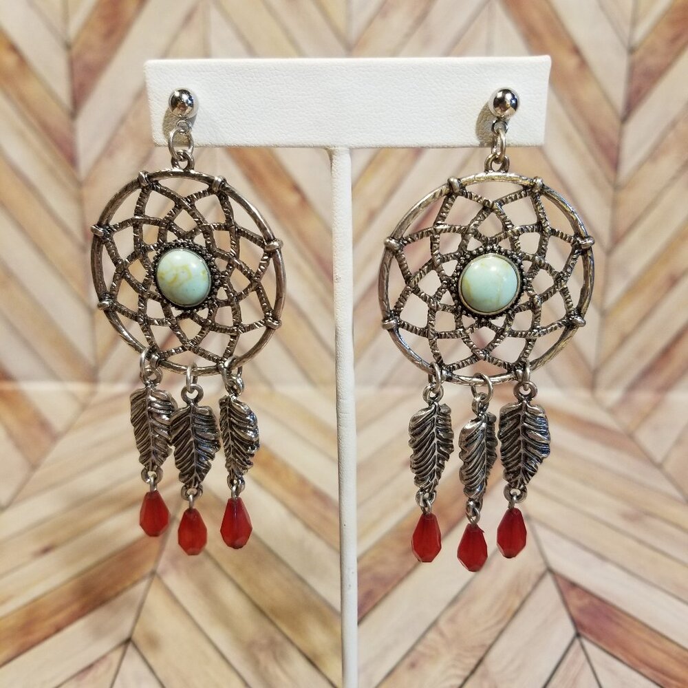 Silver Dreamcatcher Earrings